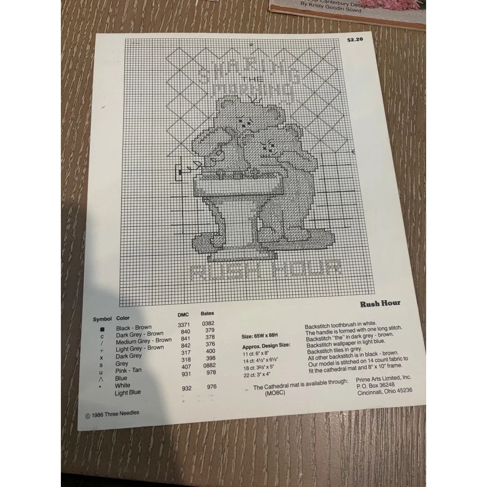 Vintage Cross Stitch Pattern Book Lot Country Quickies Potty‎ Time Rush Hour